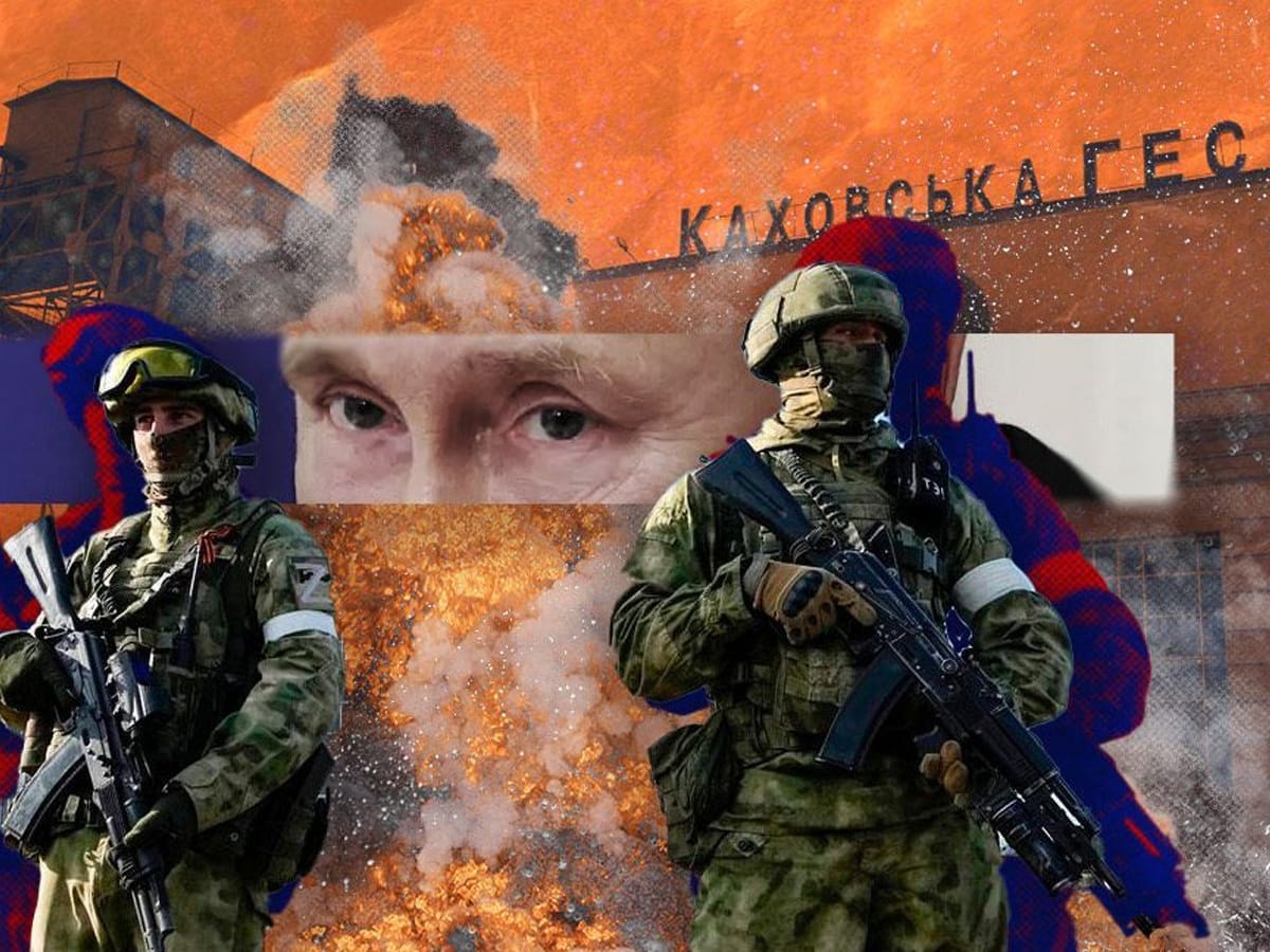 Российские оккупанты взорвали Каховскую ГЭС: Экологическая катастрофа: Зеленский призвал НАТО отреагировать на теракт России