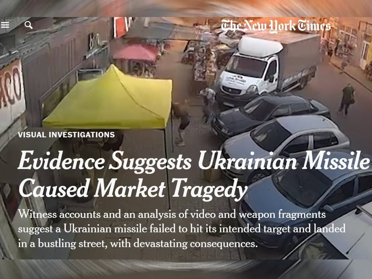 В Украине прокомментировали т.н. "расследование" журналистов NYT относительно удара по Константиновке как "трагической неудачей ВСУ"