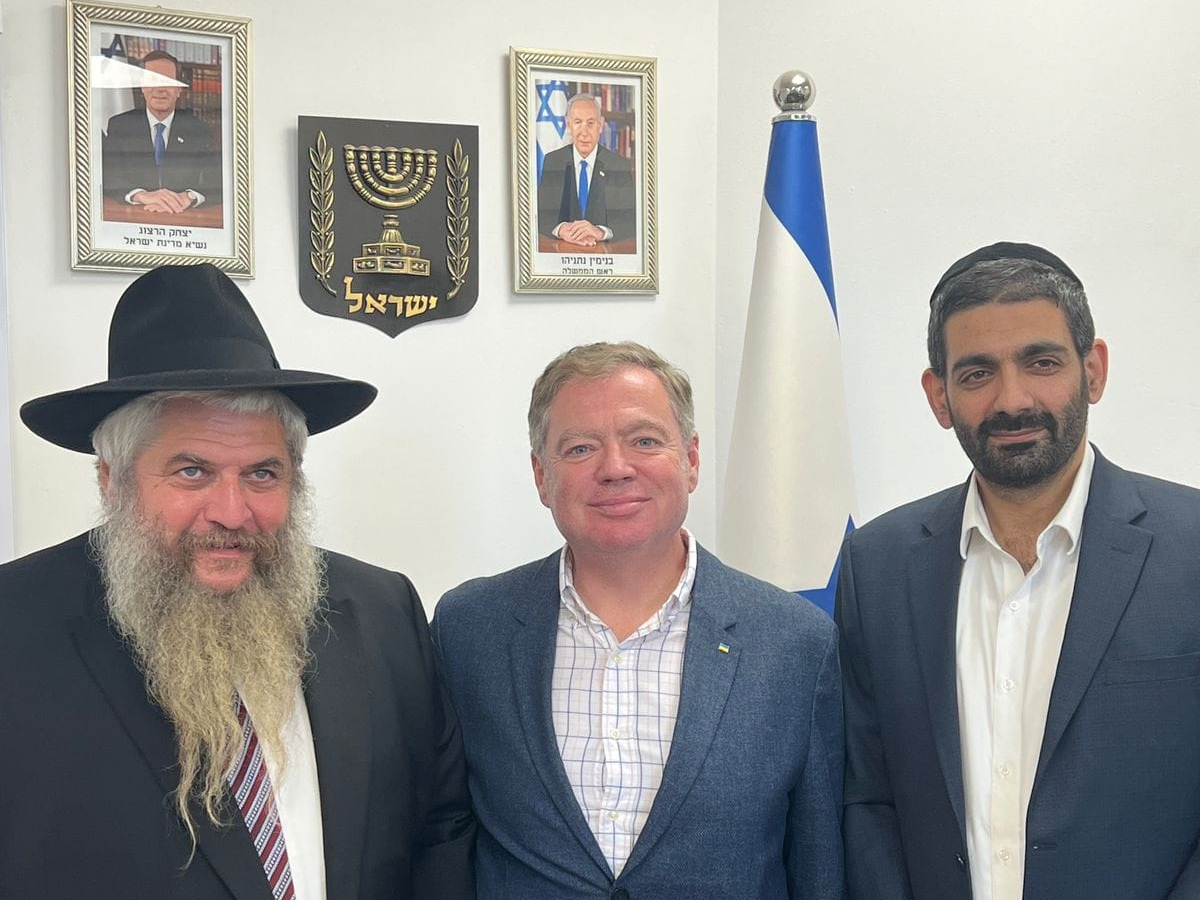 Рабочая встреча посла Украины и министра по делам религий Израиля с участием главного раввина Украины и Киева Моше Асмана
