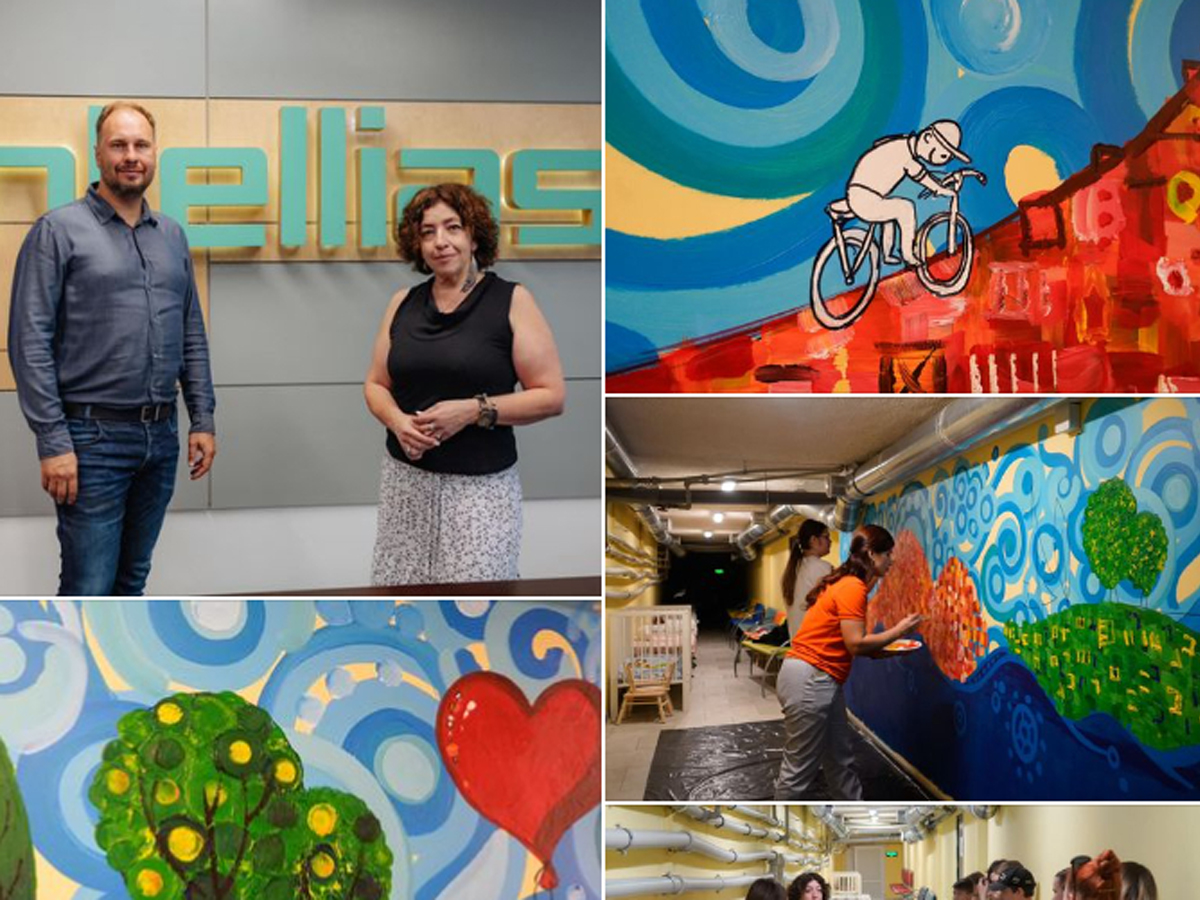 Израильские волонтеры в Украине разрисовывают стены детских бомбоубежищ