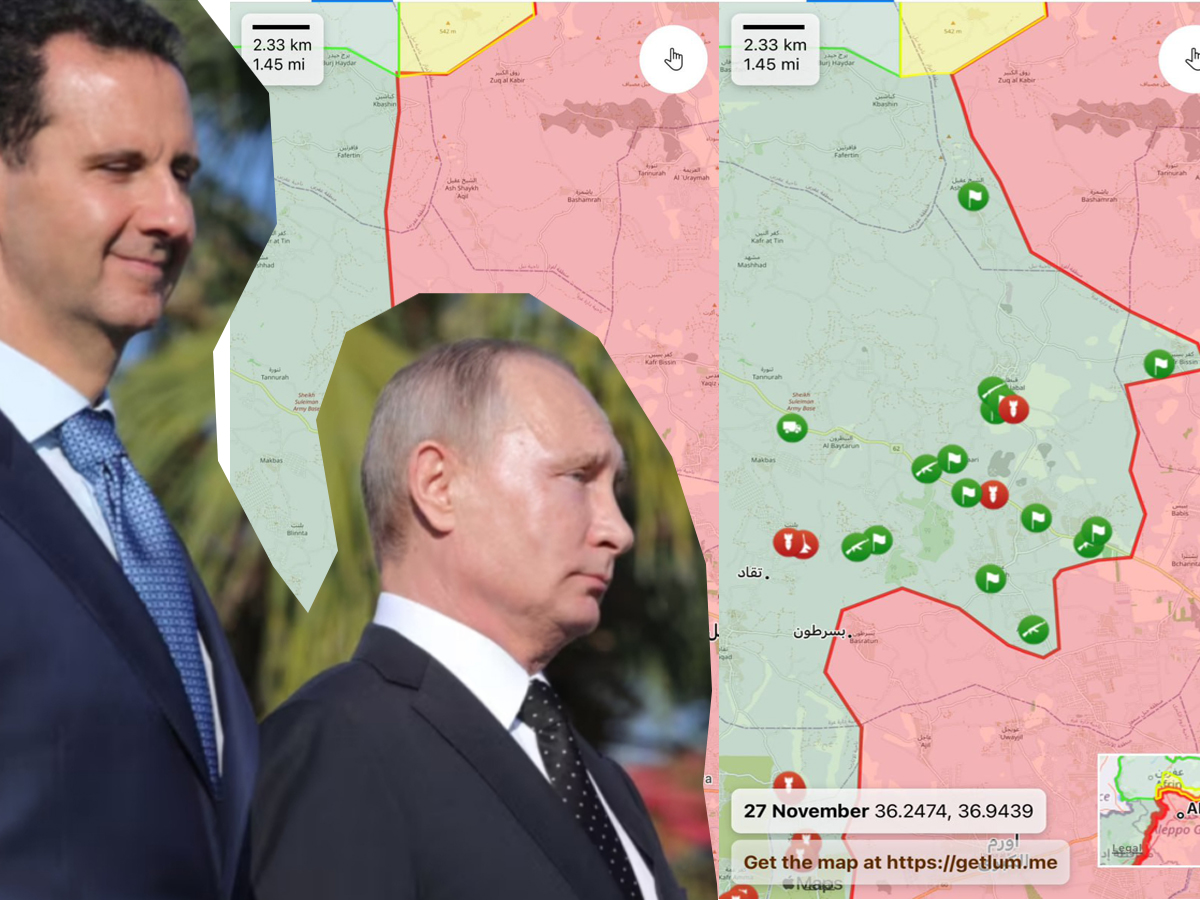 новости Израиля 27 ноября 2024 НАновости У путина проблемы в Сирии: сирийские ополченцы прорвали оборону у Алеппо, "размотав"в том числе и российские отряды