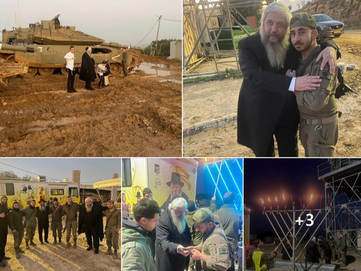 Главный раввин Украины Моше Асман зажег ханукальные свечи вместе с израильскими солдатами на границе с Ливаном и Сирией