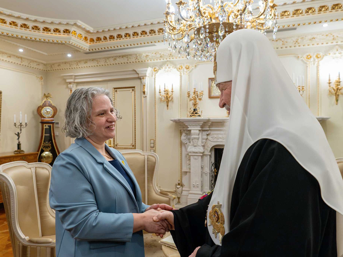 Посол Израиля в Москве Симона Гальперин зачем-то встретилась с патриархом Кириллом - Надстоятелем Русской православной церкви в Москве