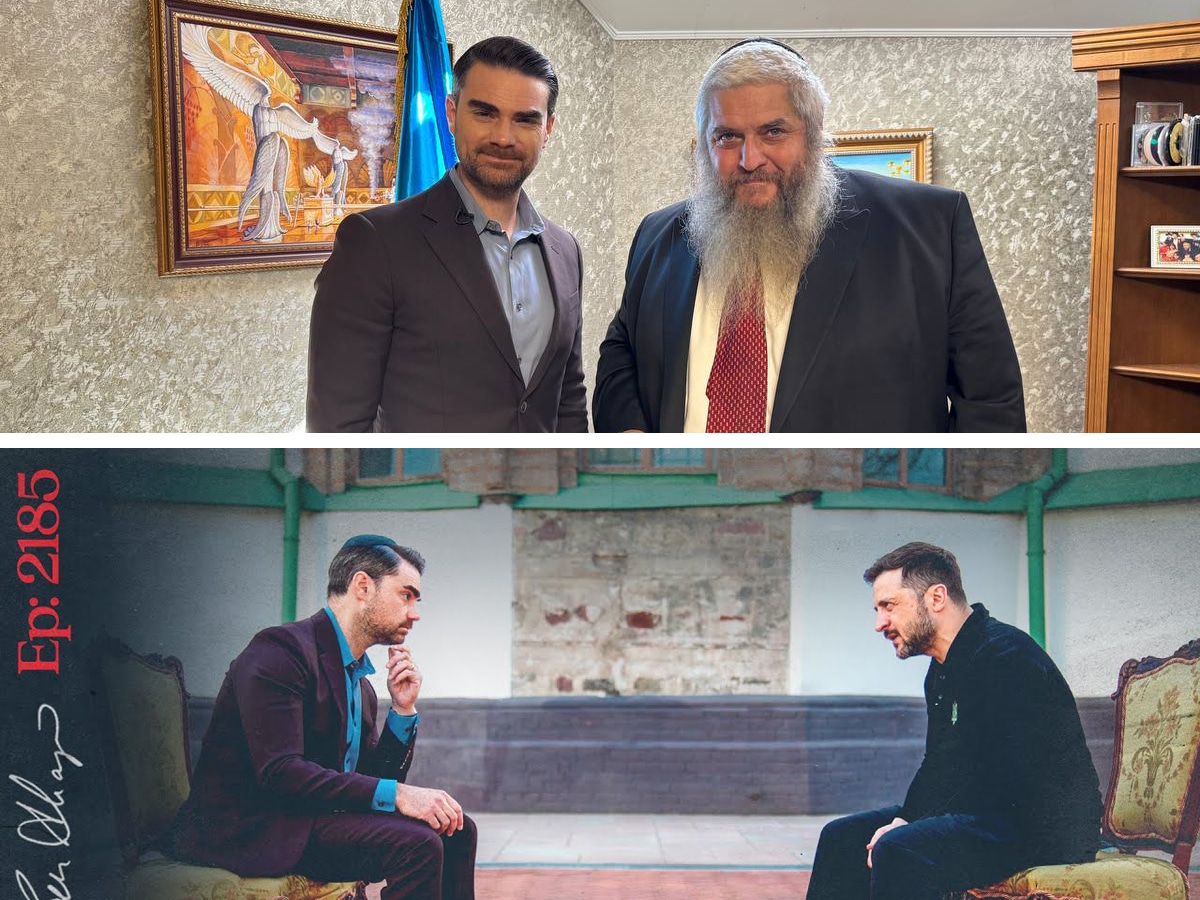 Зеленский, Моше Асман и Бен Шапиро, который зажжет факел в День независимости Израиля и неожиданно посетил Украину - видео