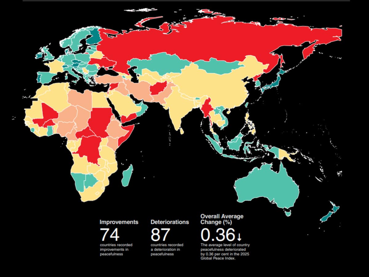 Глобальный индекс мира 2025: Израиль и Украина вошли в 10-ку самых опасных стран мира НАновости новости Израиля 22 июня 2025