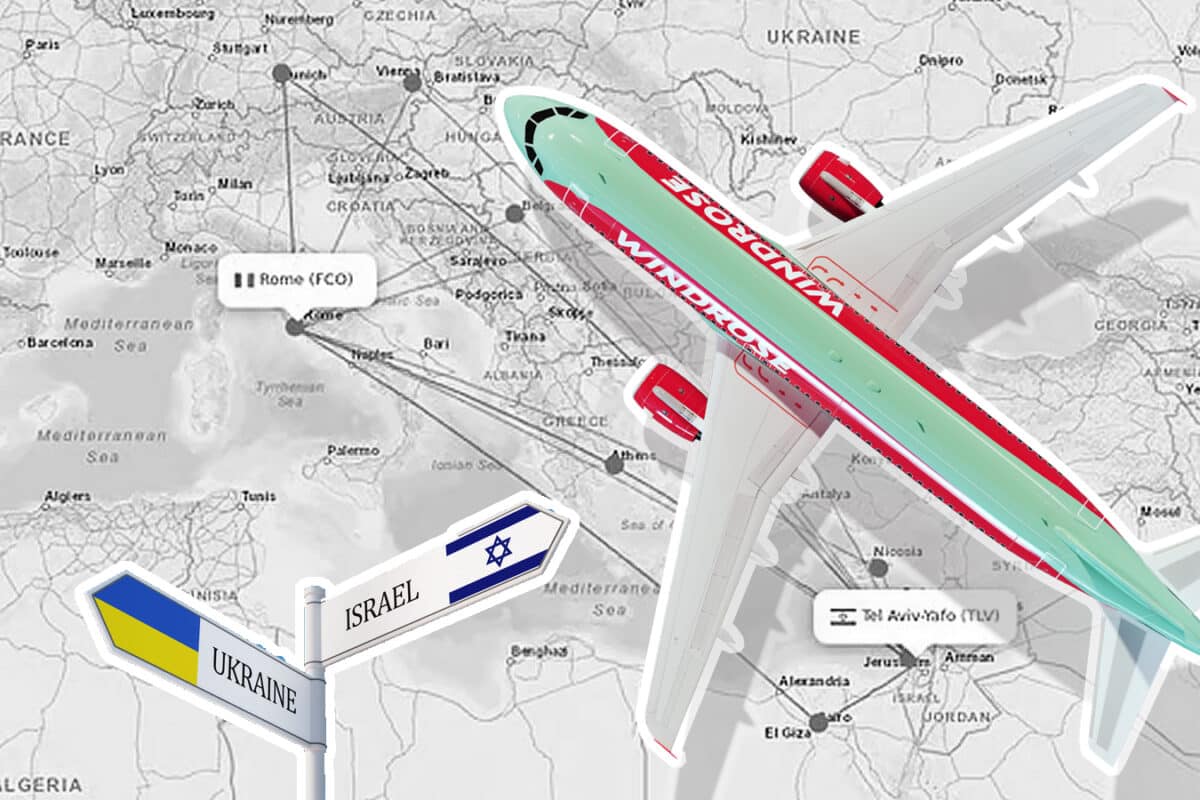 Украинская авиакомпания «Роза Ветров» вышла на рынок Израиля: базирует самолет в Тель-Авиве и выполняет маршруты Родос, Пафос, Рим и Прага
