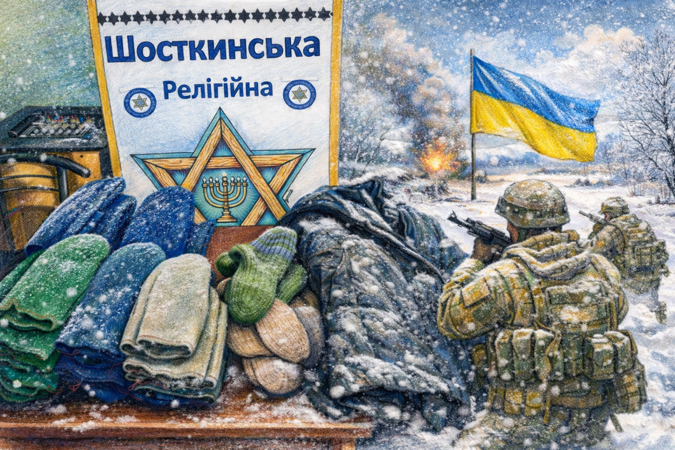 Еврейская община Шостки помогает защитникам Украины: тёплые вещи и системная поддержка