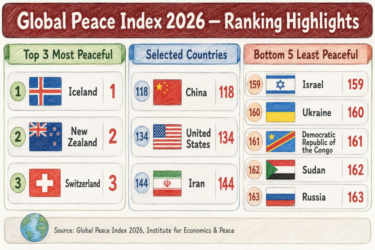 Global Peace Index 2026: в нижней 5-ке - Израиль и Украина - почему оказались рядом внизу "рейтинга мирности"
