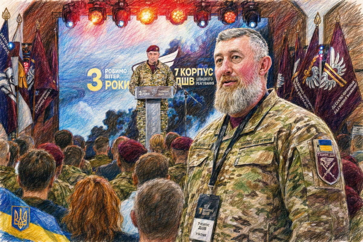 7-й украинский корпус ДШВ отметил три года: еврейский капеллан Яков Синяков вместе с украинскими десантниками