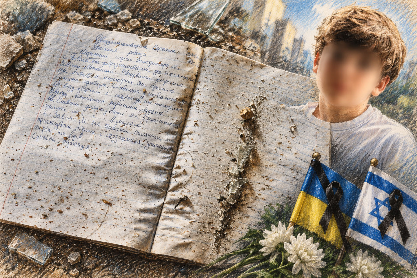 Последняя «домашка» 14-летнего Даниэля Уманского, погибшего в Киеве: российский беспилотник не дал ему закончить работу о том, чему учил Владимир Мономах — ответственности, помощи слабому и уважению к другому человеку